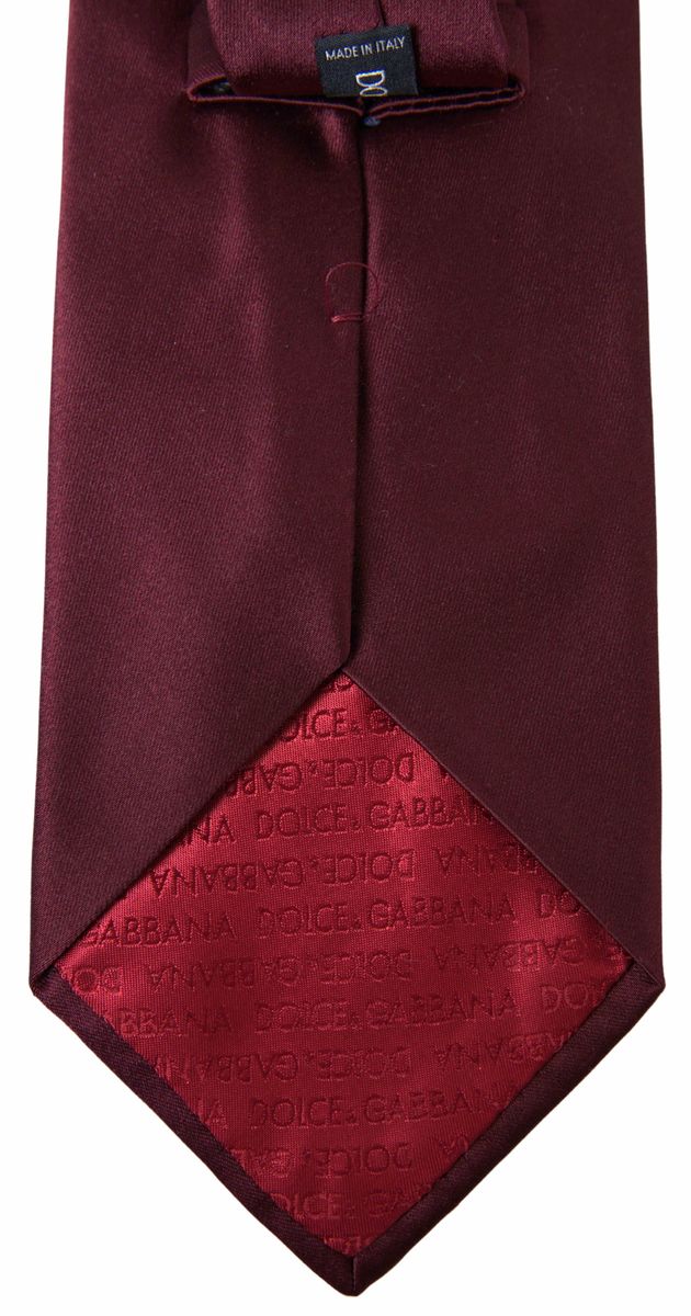 Red Satin Silk Classic Men Necktie Accessory Tie