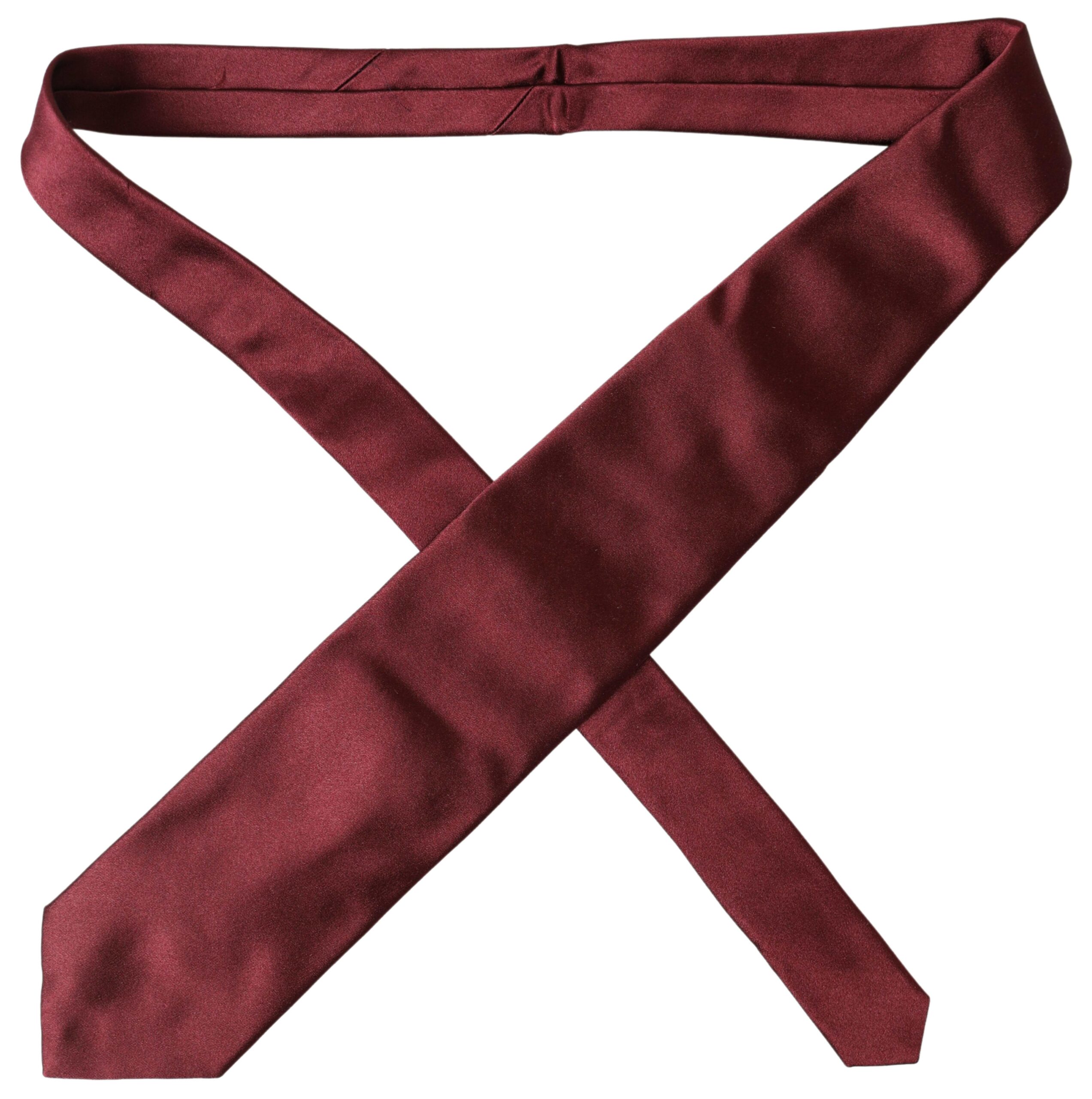 Red Satin Silk Classic Men Necktie Accessory Tie