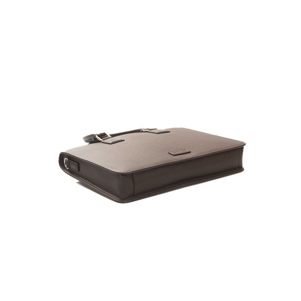 Elegant Leather Briefcase with Shoulder Strap