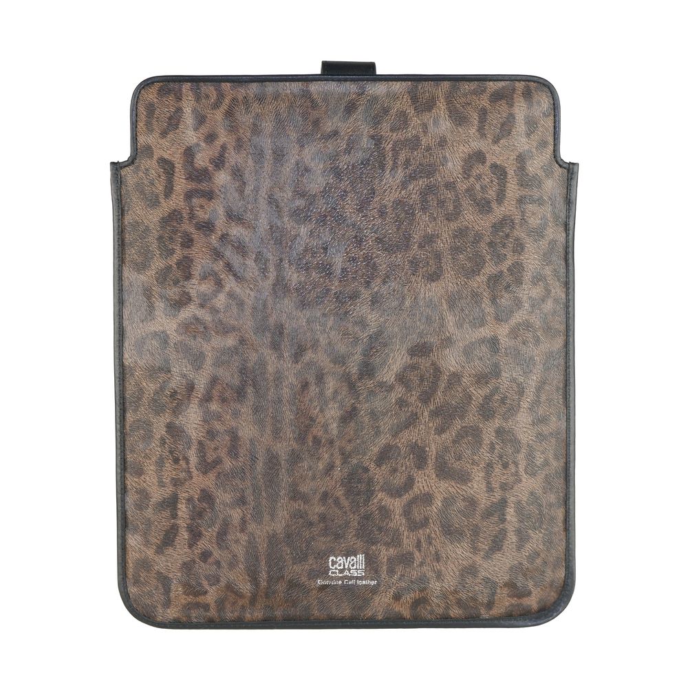 Elegant Leopard Print Calfskin Tablet Case